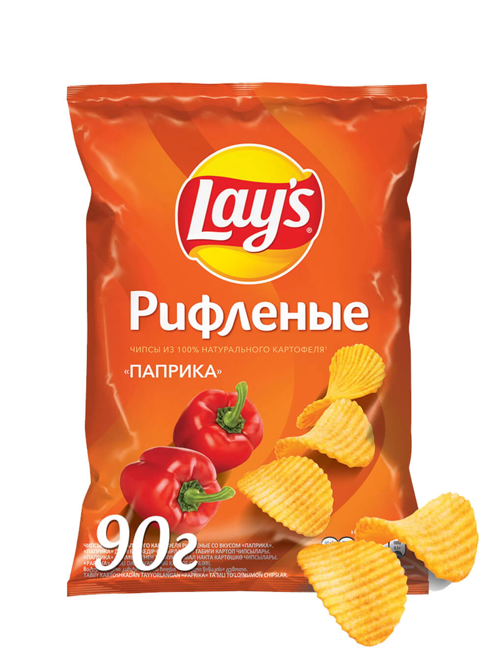 картинка Лэйс Lay's Рифленые чипсы картофельные Паприка 90 гр