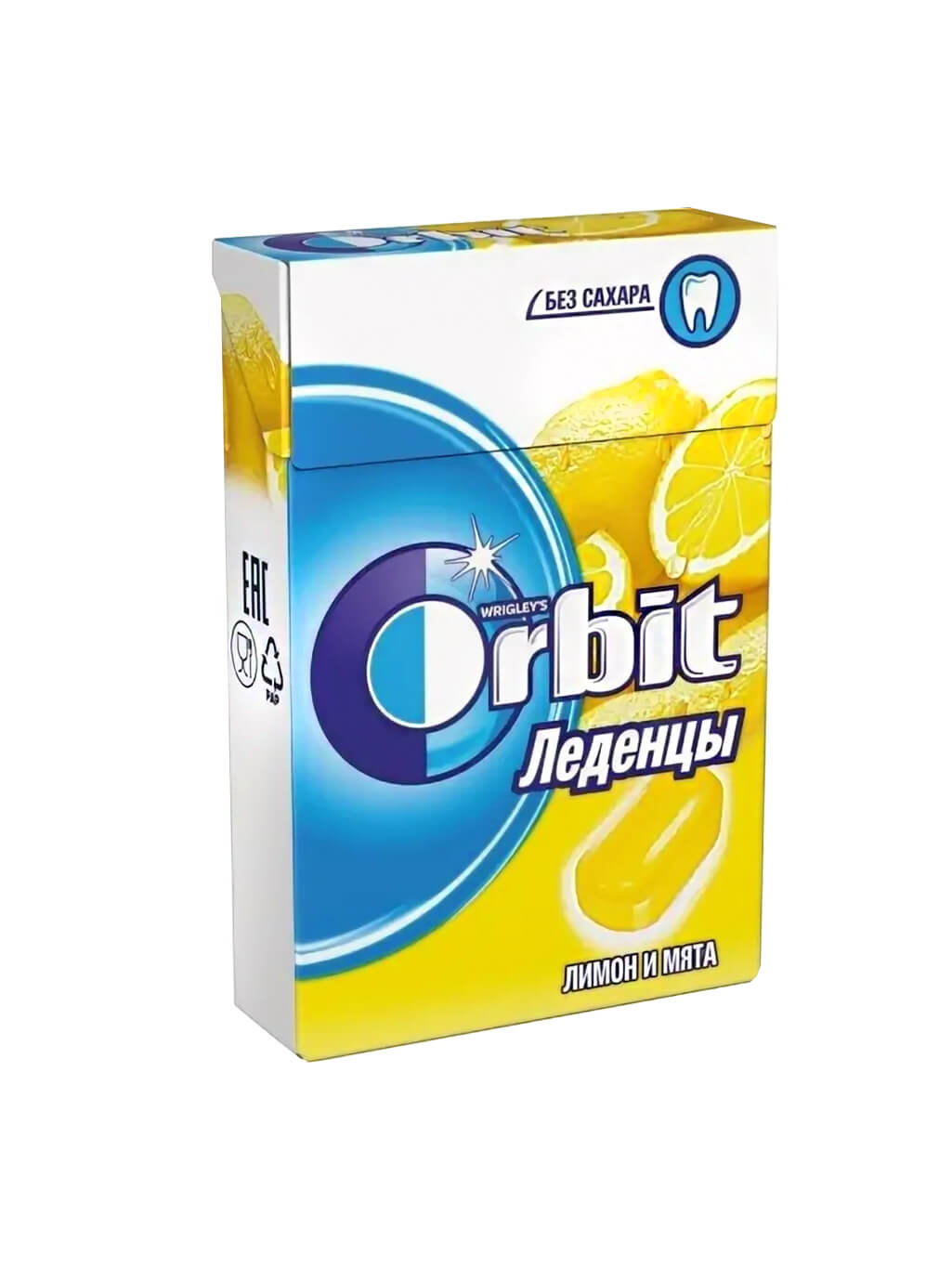 картинка Леденцы Orbit Орбит Лимон и мята без сахара 35 гр