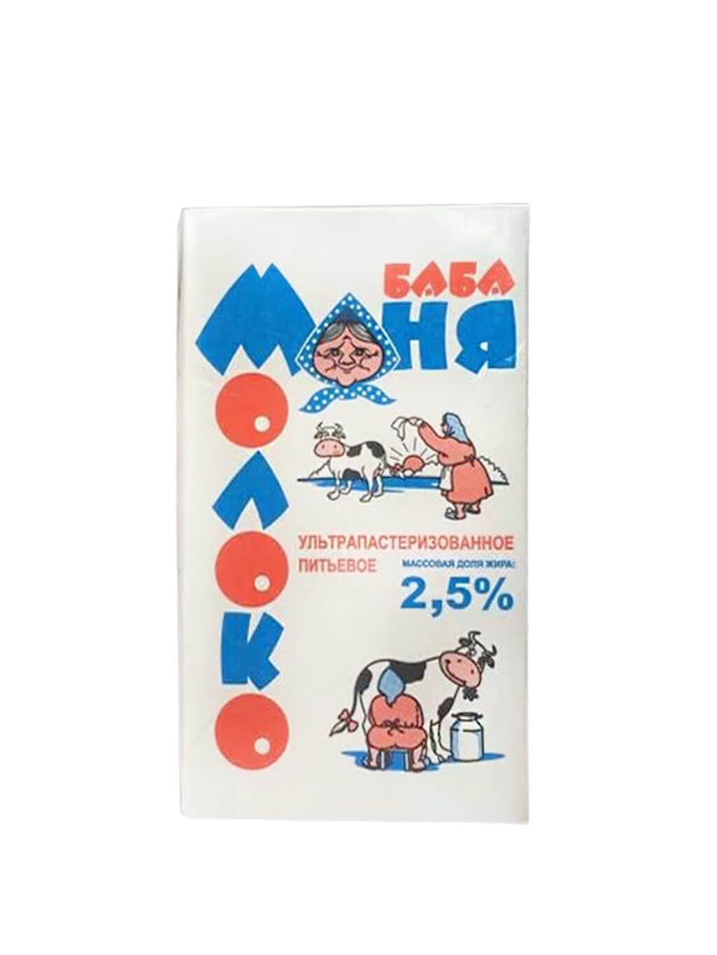 картинка Молоко ультрапастеризованное Баба Маня 2,5% 1 литр