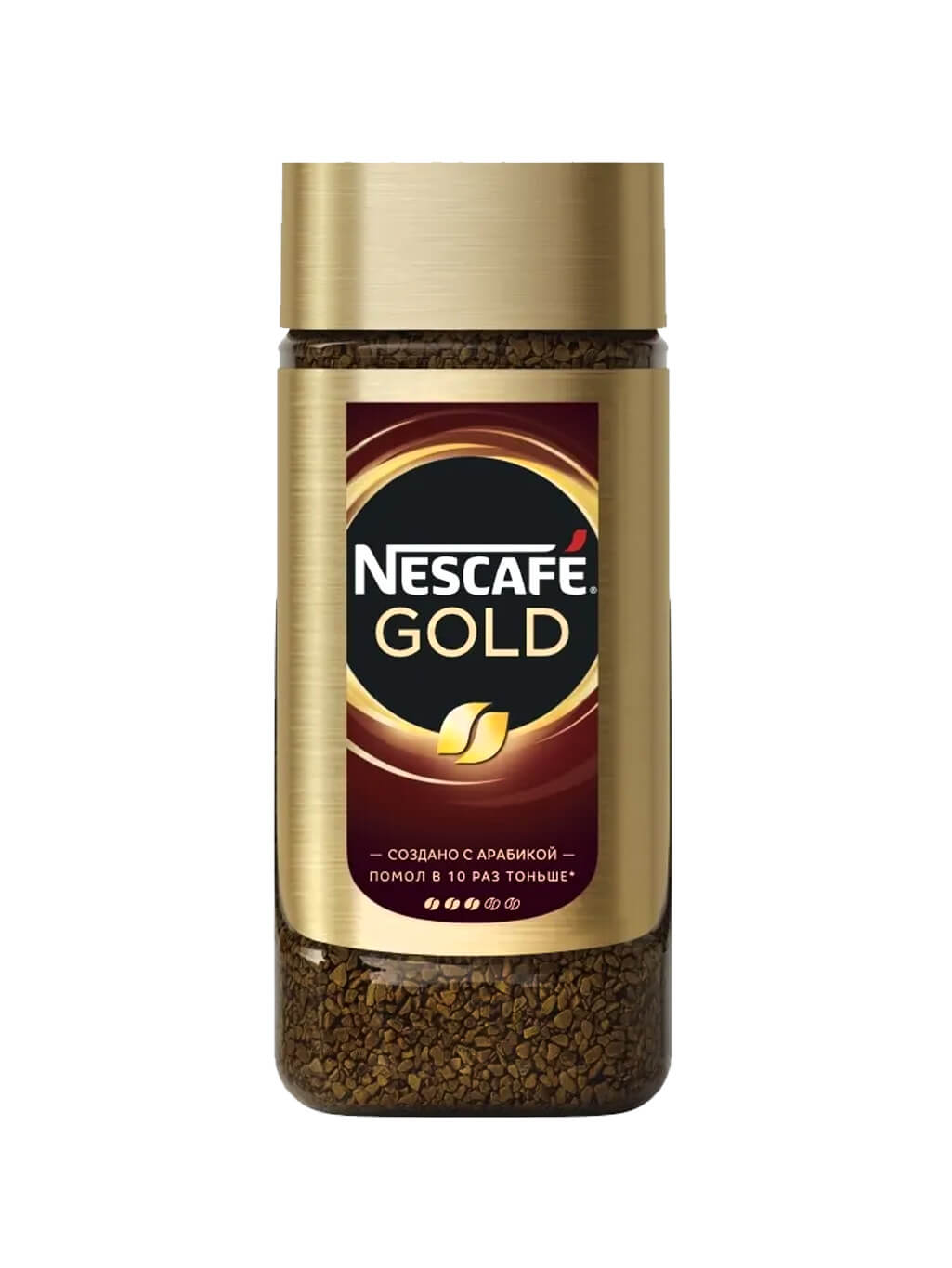 картинка Nescafe Gold Нескафе Голд Кофе растворимый сублимированный 95 гр стеклянная банка