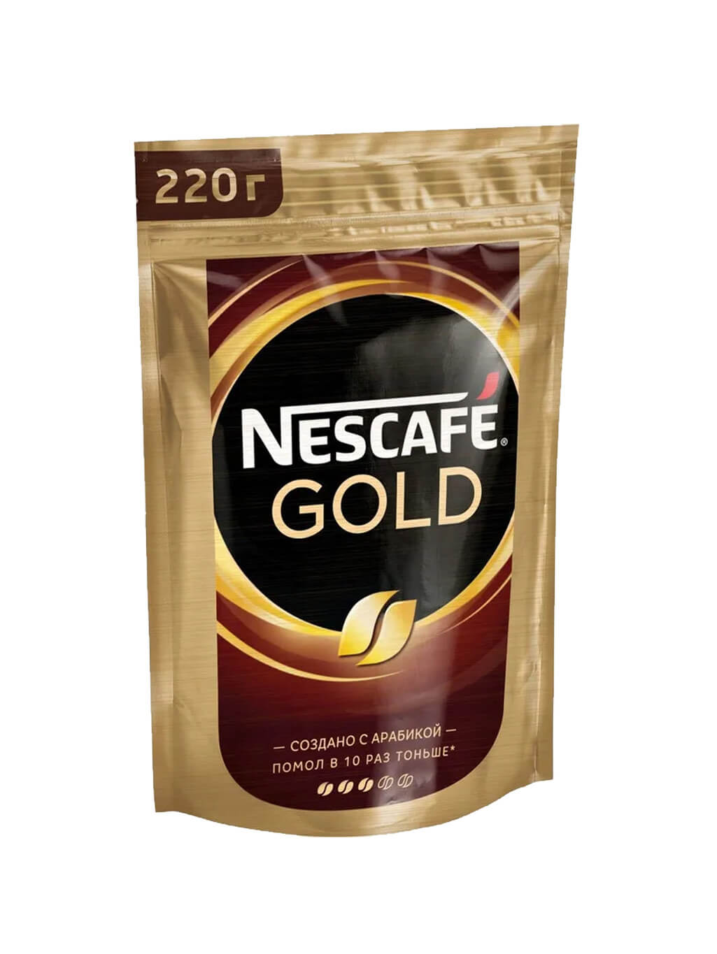 картинка Nescafe Gold Нескафе Голд Кофе сублимированный 220 гр мягкая упаковка