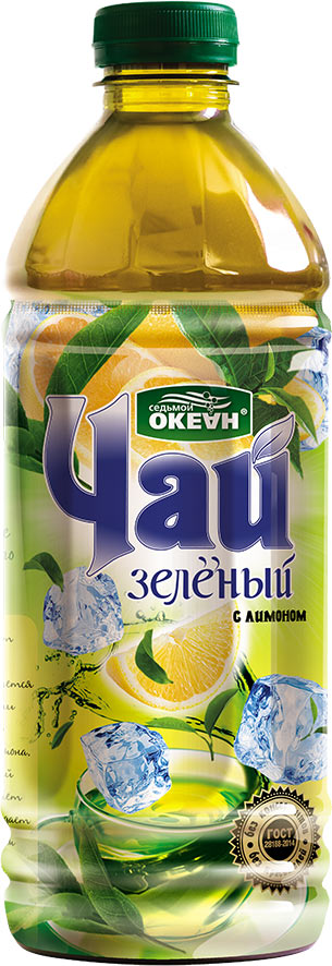 картинка Холодный зеленый чай с лимоном 1 л
