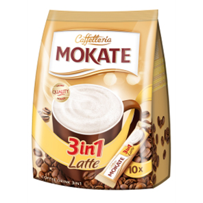 картинка Быстрорастворимый кофе«Мокатэ»«3 в 1Латте» 10*15г