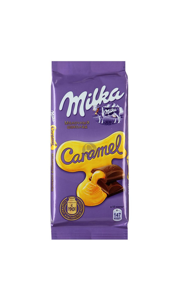 картинка Милка Шоколад 90г.  Карамель (384)