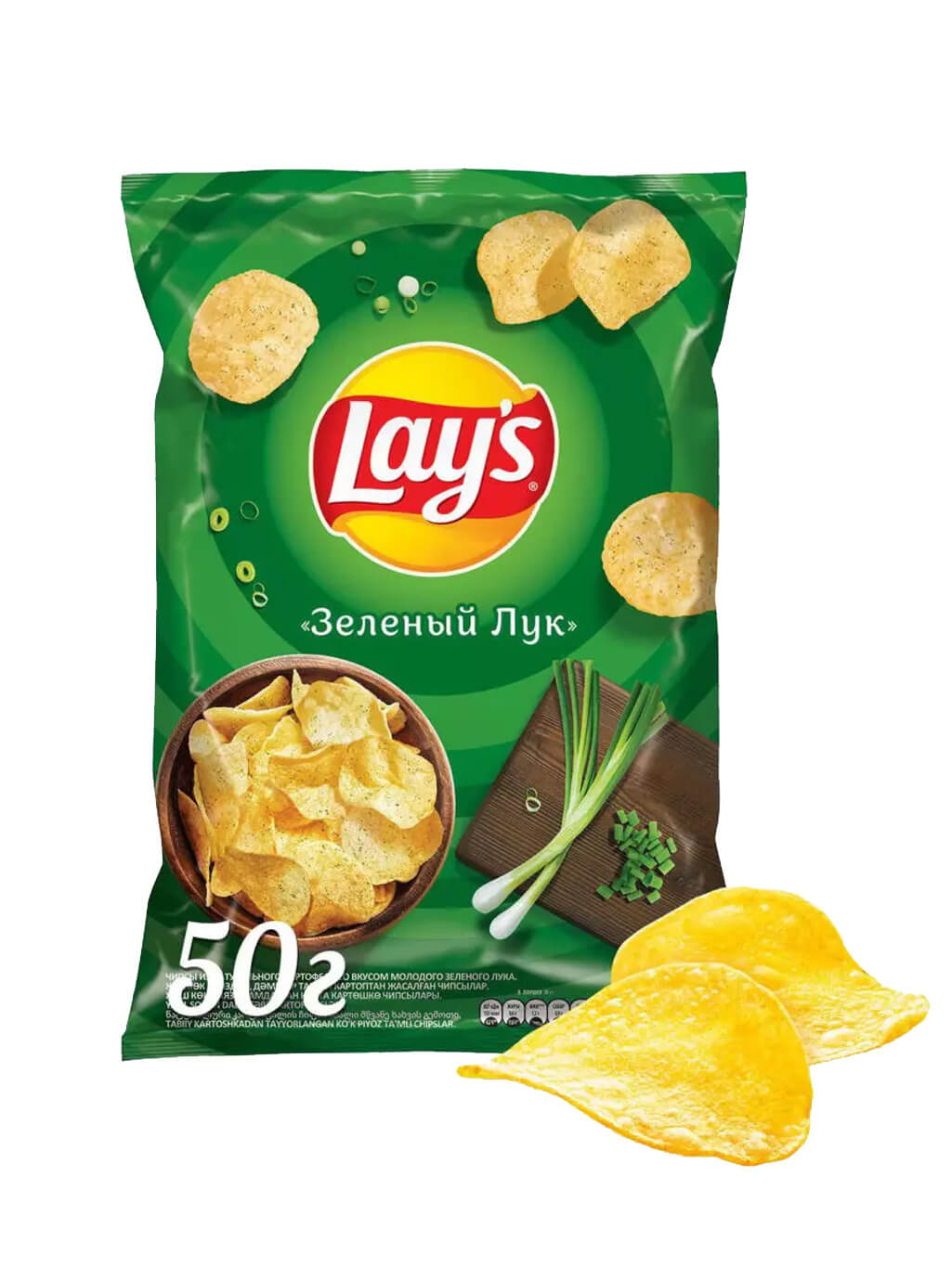 картинка Лэйс Lay's чипсы картофельные Зеленый лук 50 гр