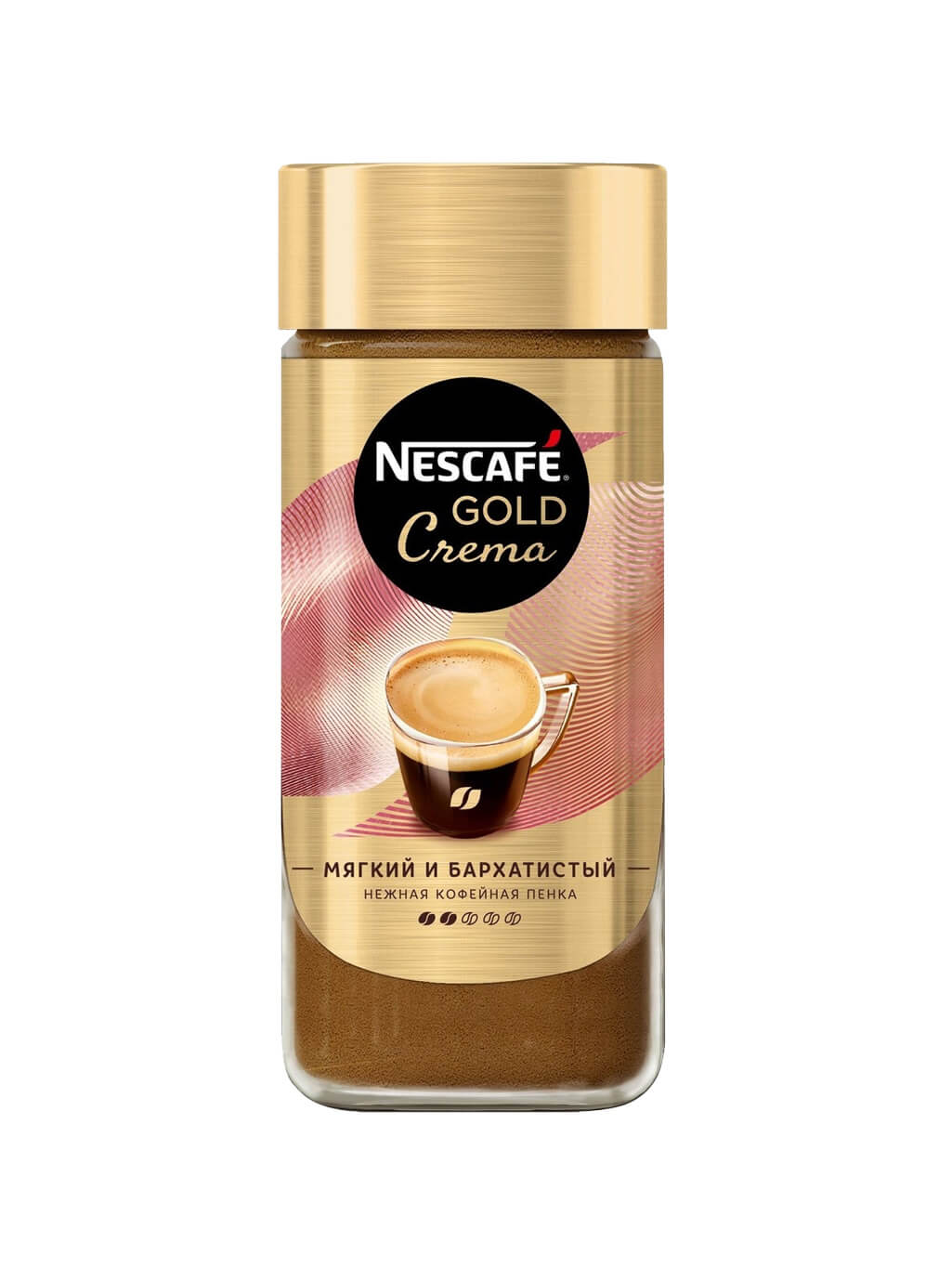 картинка Nescafe Gold Crema Нескафе Голд Крема Кофе молотый в растворимом 95 гр стеклянная банка