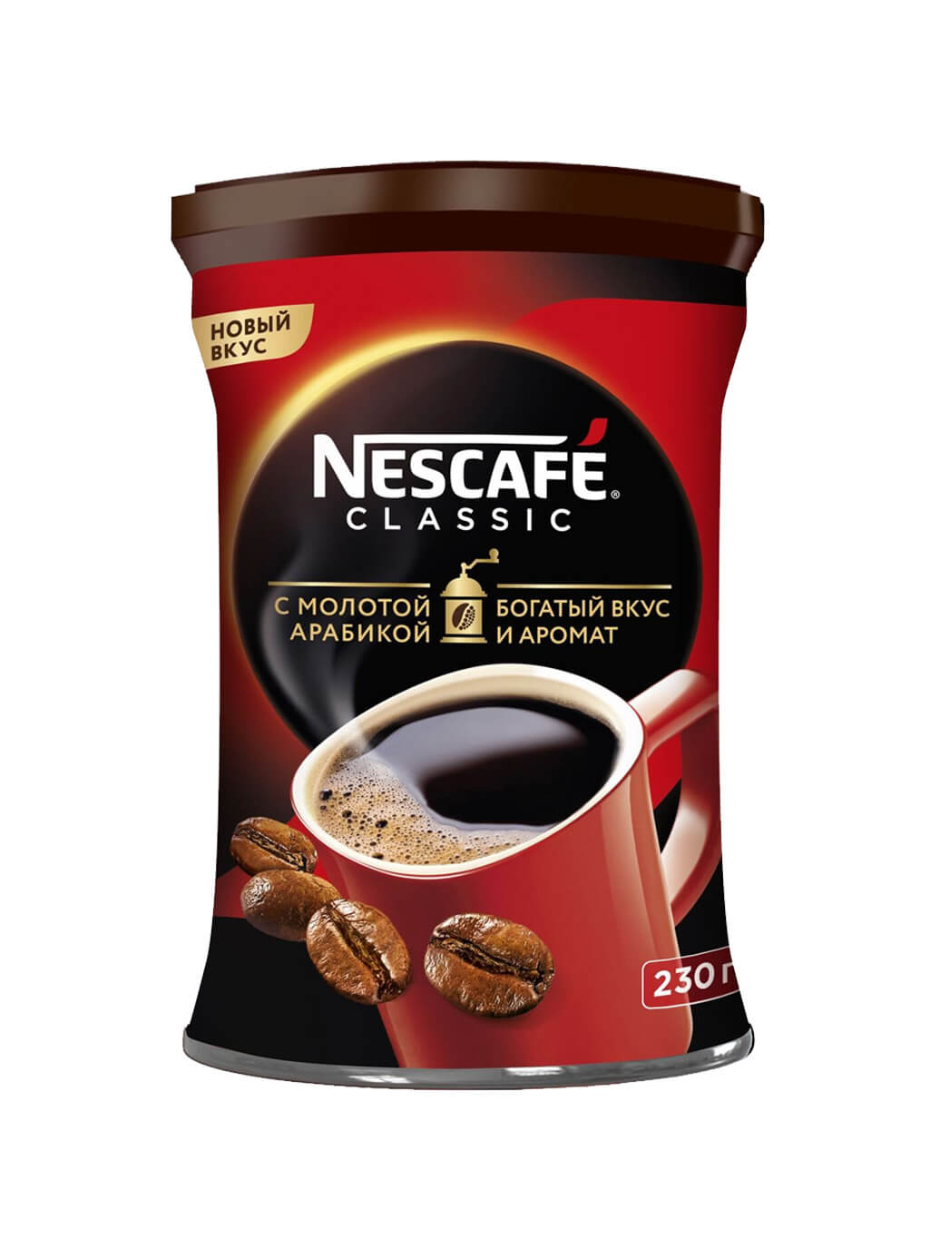 картинка Nescafe Classic Нескафе Классик Кофе растворимый 230 гр жестяная банка
