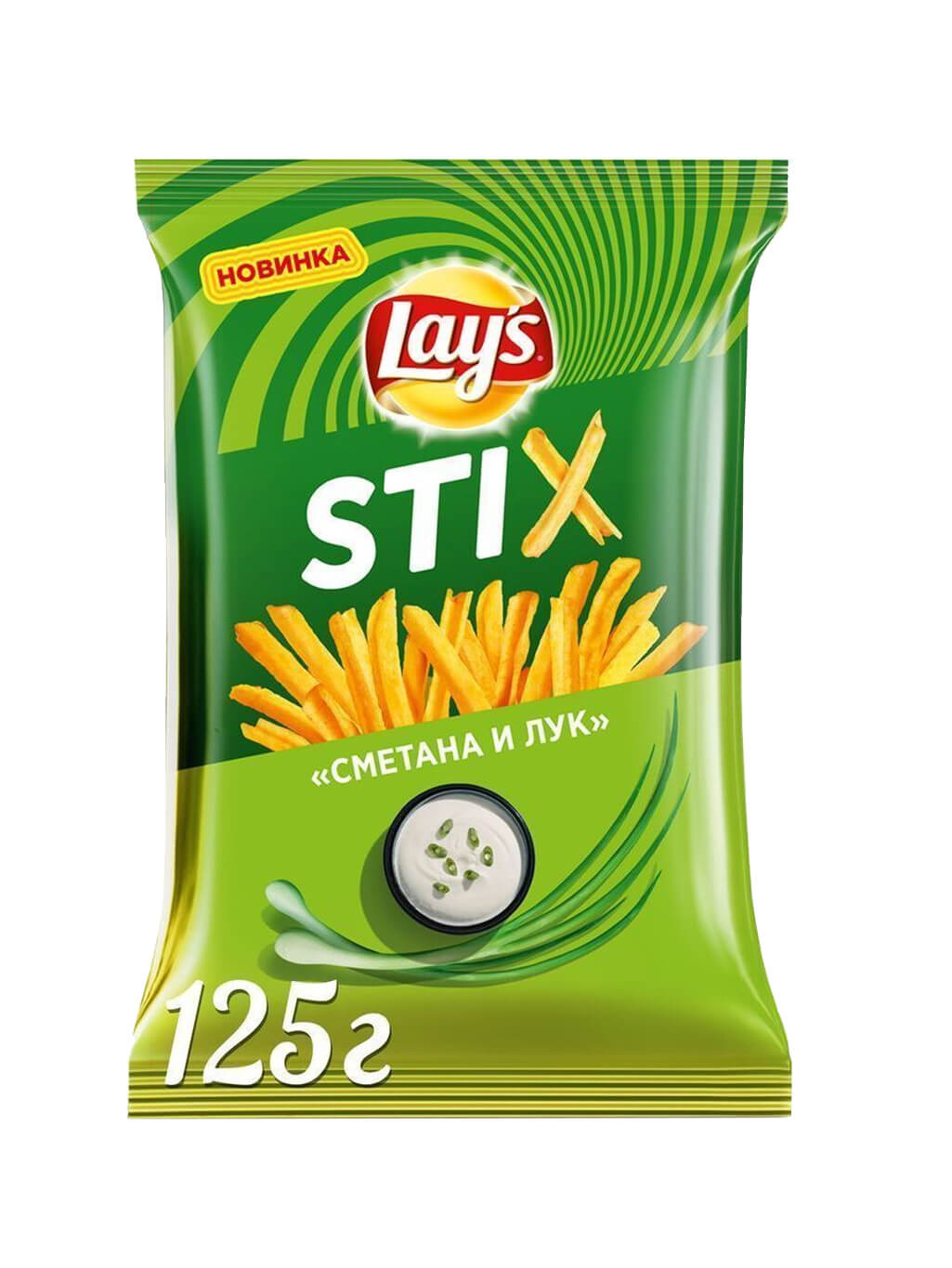картинка Лэйс Lay's Stix Палочки чипсы картофельные Сметана и лук 125 гр