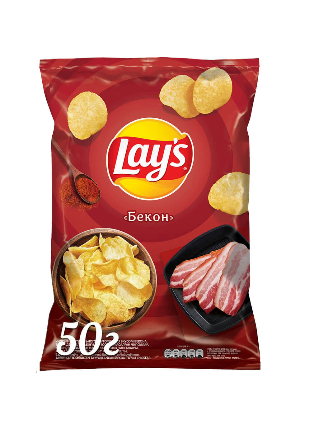 картинка Лэйс Lay's чипсы картофельные Бекон 50 гр