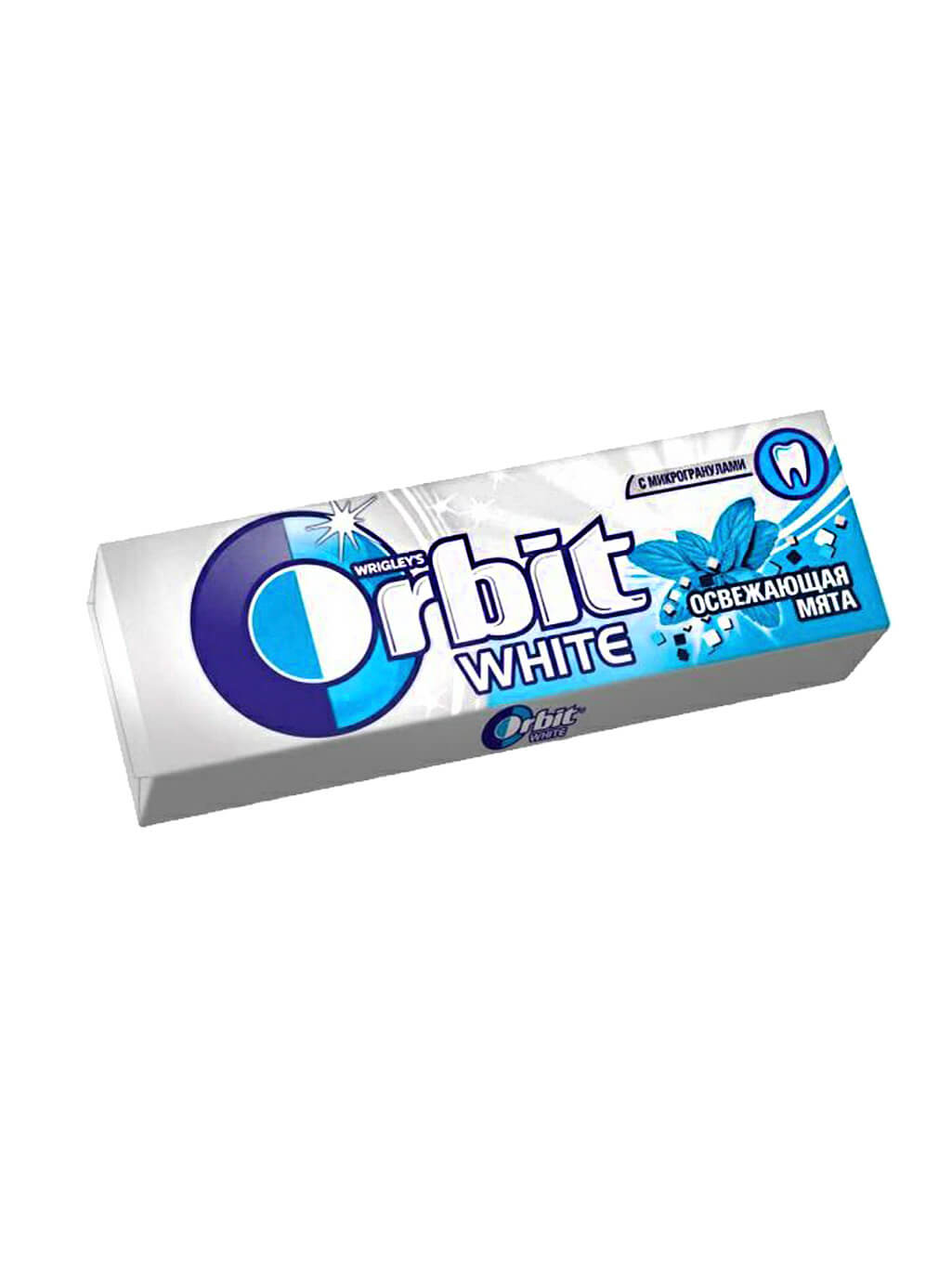 картинка Жевательная резинка Orbit White Орбит Белоснежный Освежающая мята без сахара 13,6 гр