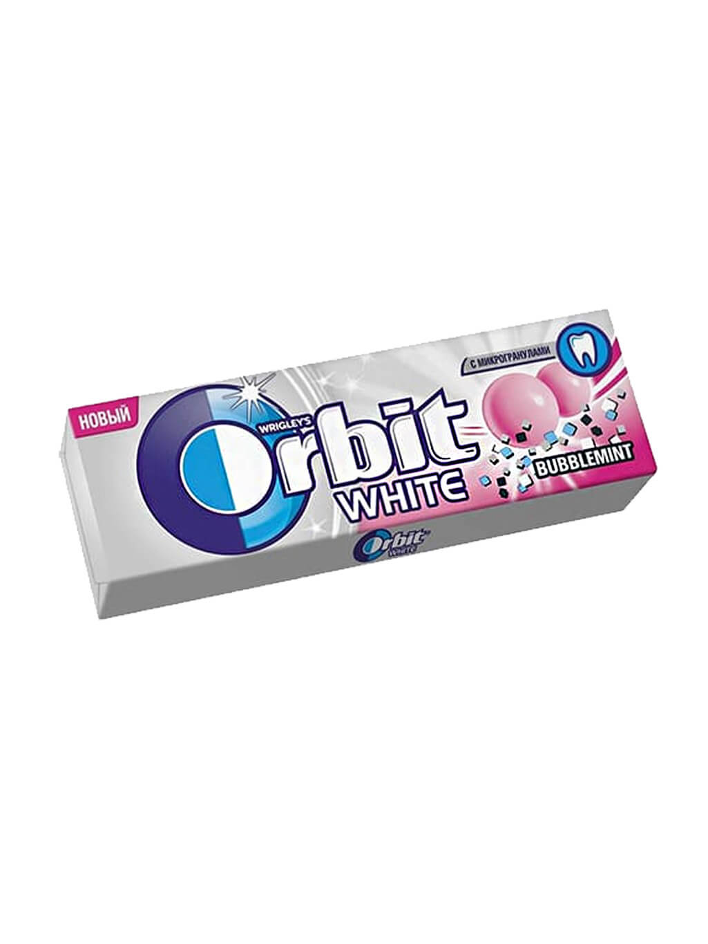 картинка Жевательная резинка Orbit White Орбит Белоснежный Bubblemint без сахара 13,6 гр