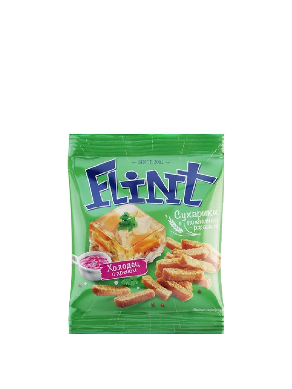 картинка Flint сухарики пшенично-ржаные холодец с хреном 35гр