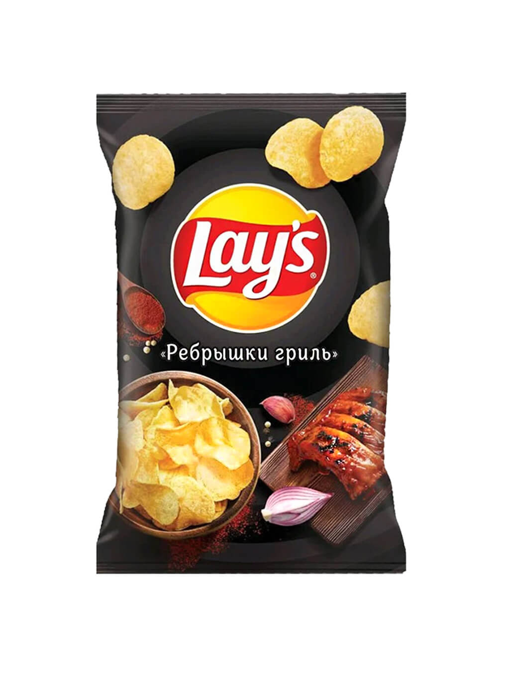 картинка Лэйс Lay's чипсы картофельные Ребрышки гриль 150 гр