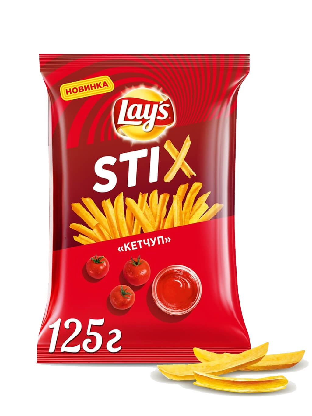 картинка Лэйс Lay's Stix Палочки чипсы картофельные Кетчуп 125 гр