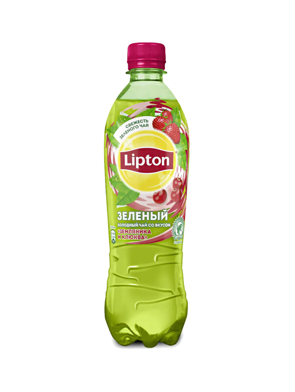 картинка Липтон Lipton Ice Tea Зеленый холодный чай Земляника и клюква 500 мл ПЭТ
