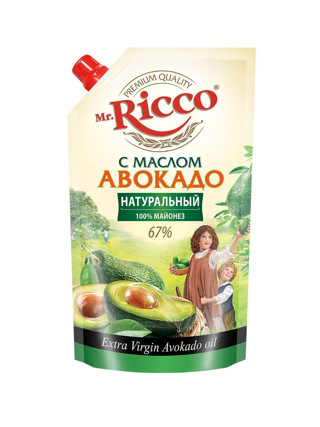 картинка Майонез Mr.Ricco Classico Мистер Рикко Майонез с маслом авокадо натуральный 220 мл дой_пак