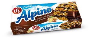 картинка МокатеПеченье«HiAlpino»с кусочками шоколада150 г.