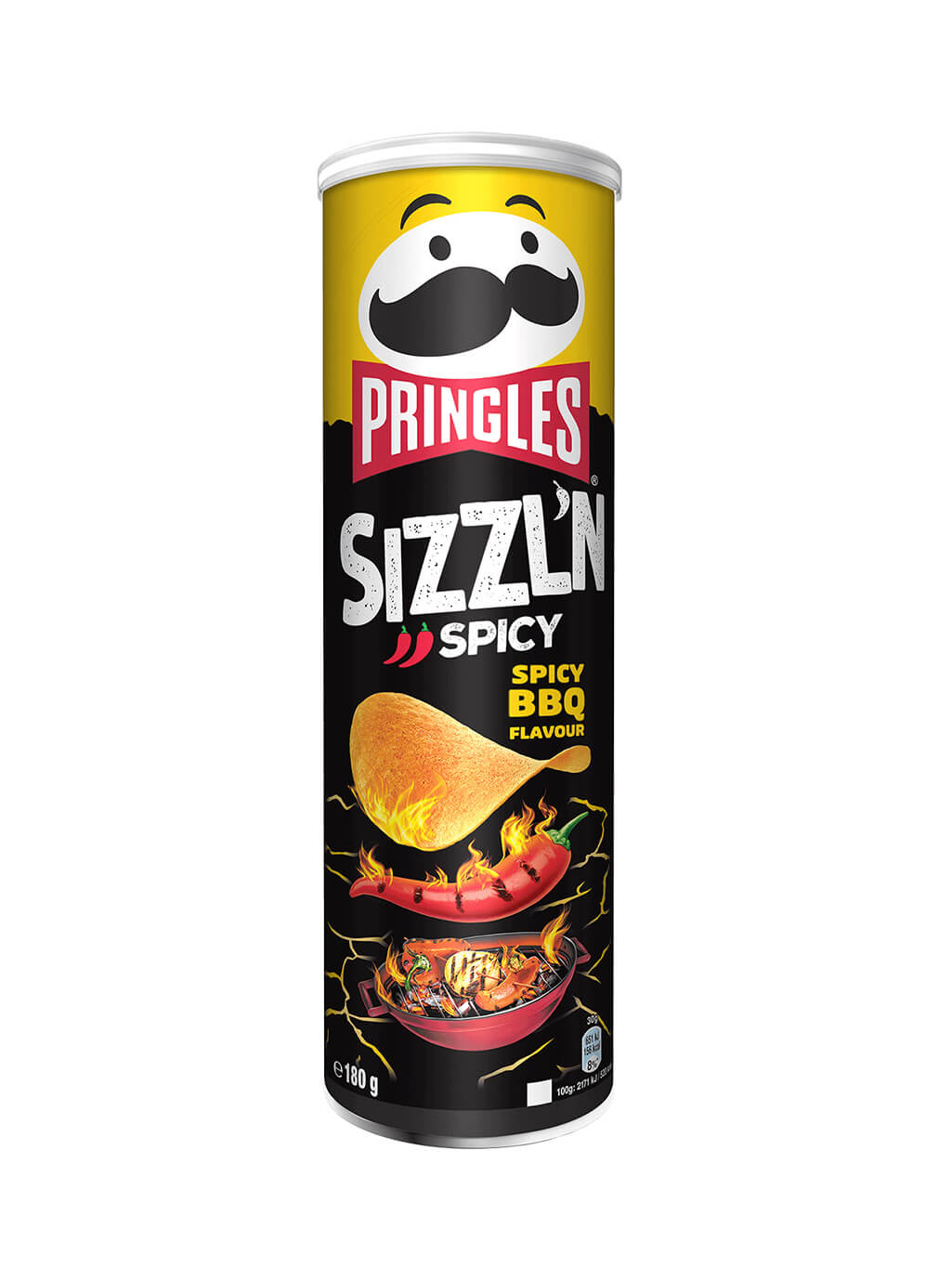 картинка Принглс Pringles чипсы картофельные Sizzl'n Spicy BBQ Пряный барбекю 180 гр