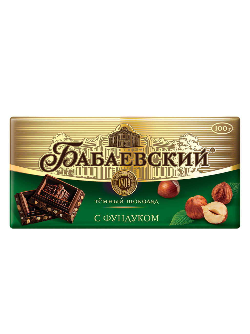 картинка Шоколад темный Бабаевский с Фундуком плитка 100 гр
