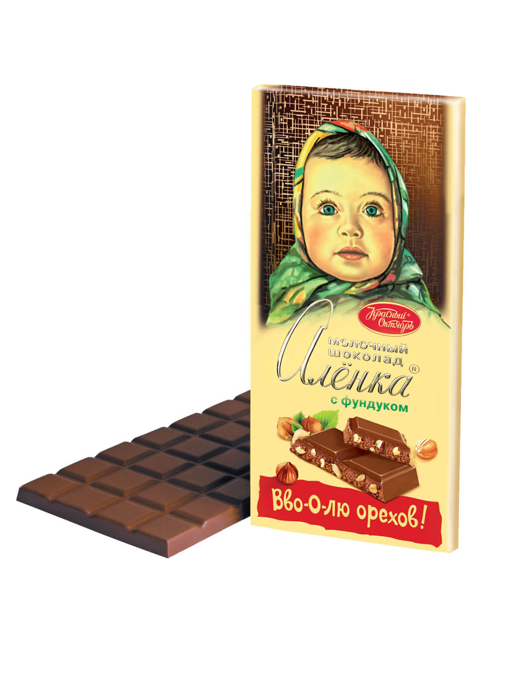 картинка Шоколад молочный Алёнка с фундуком плитка 200 гр