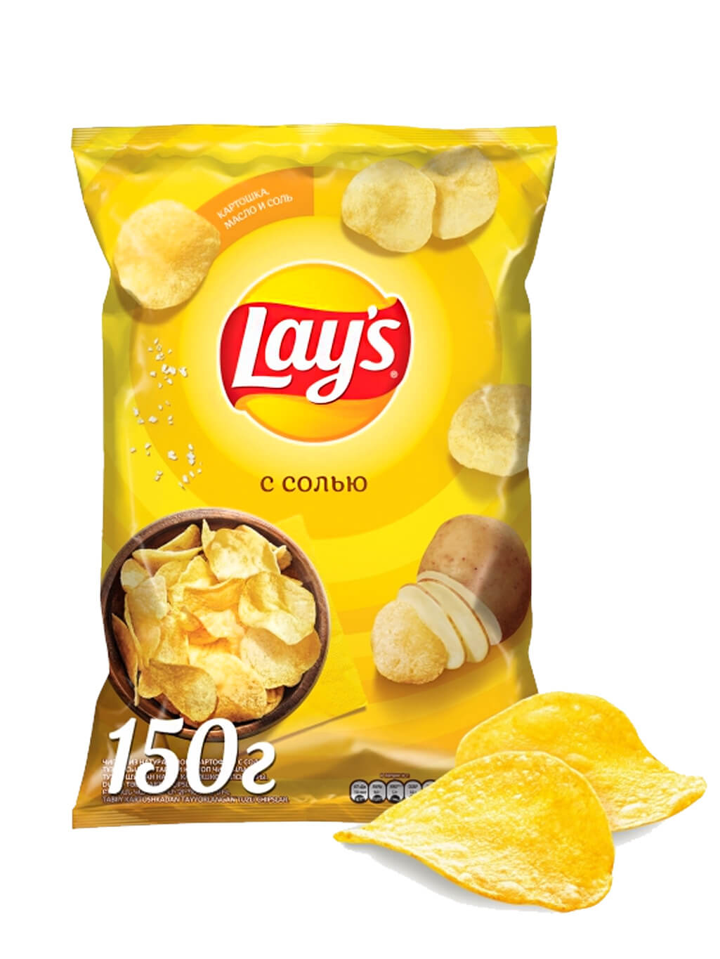 картинка Лэйс Lay's чипсы картофельные С солью 150 гр