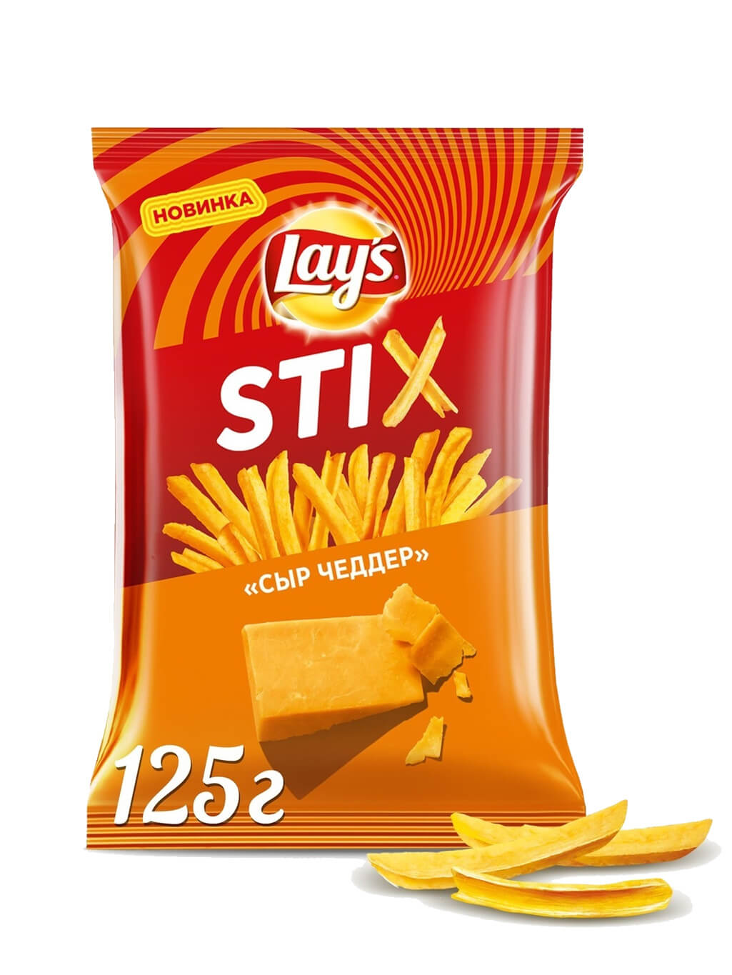 картинка Лэйс Lay's Stix Палочки чипсы картофельные Сыр чеддер 125 гр