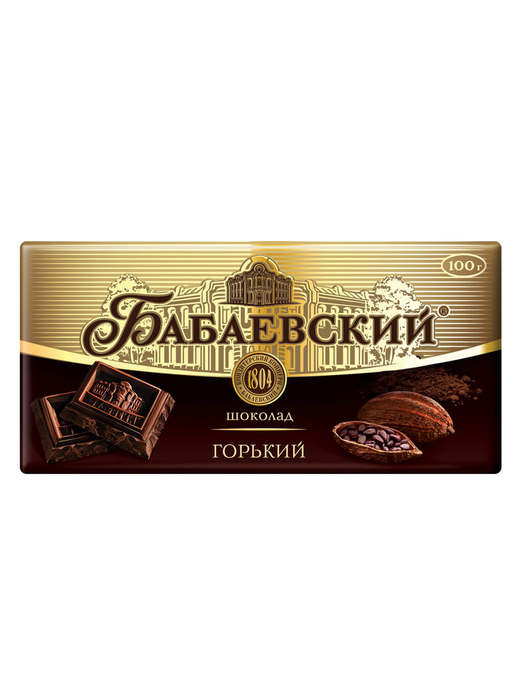 картинка Шоколад темный Бабаевский Горький плитка 100 гр