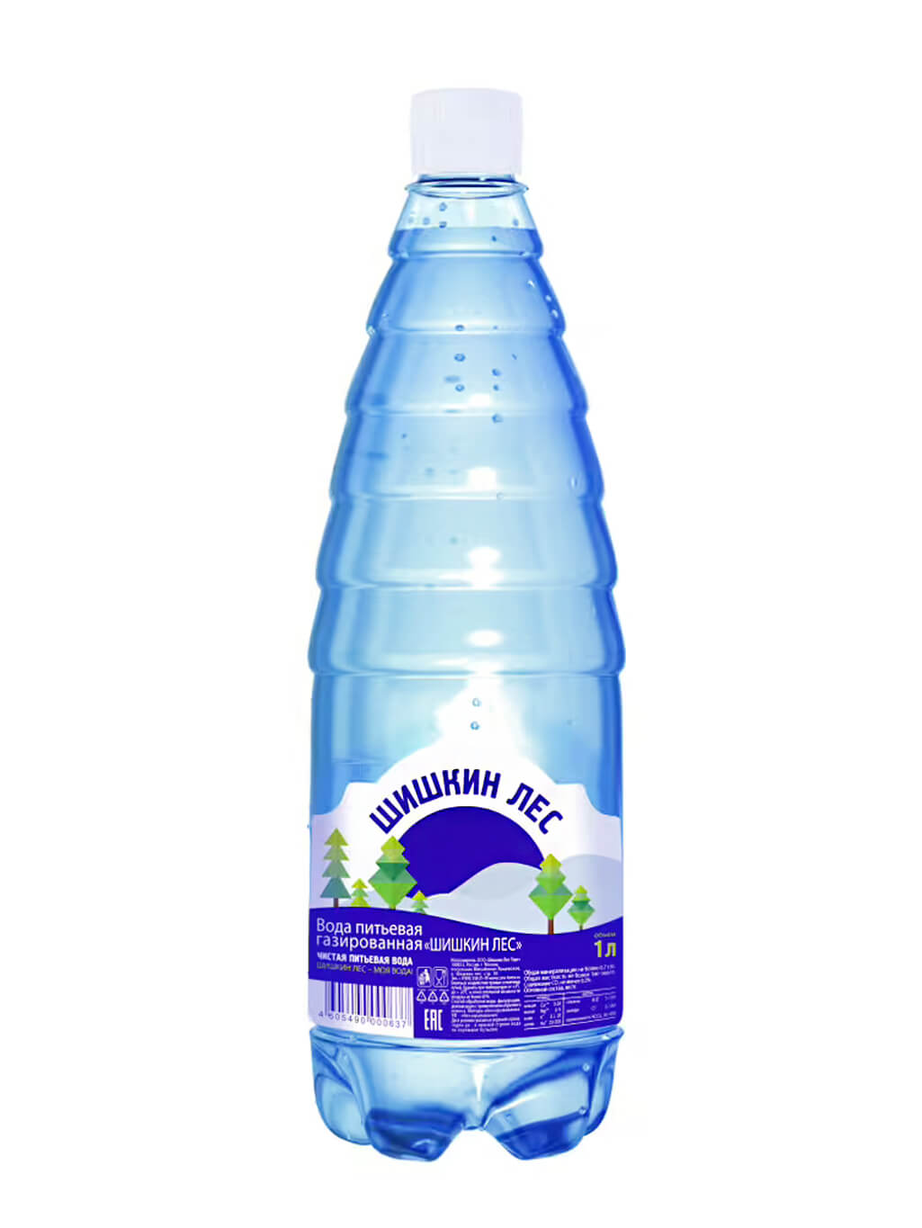 картинка Шишкин лес вода питьевая газированная 1 л бутылка ПЭТ