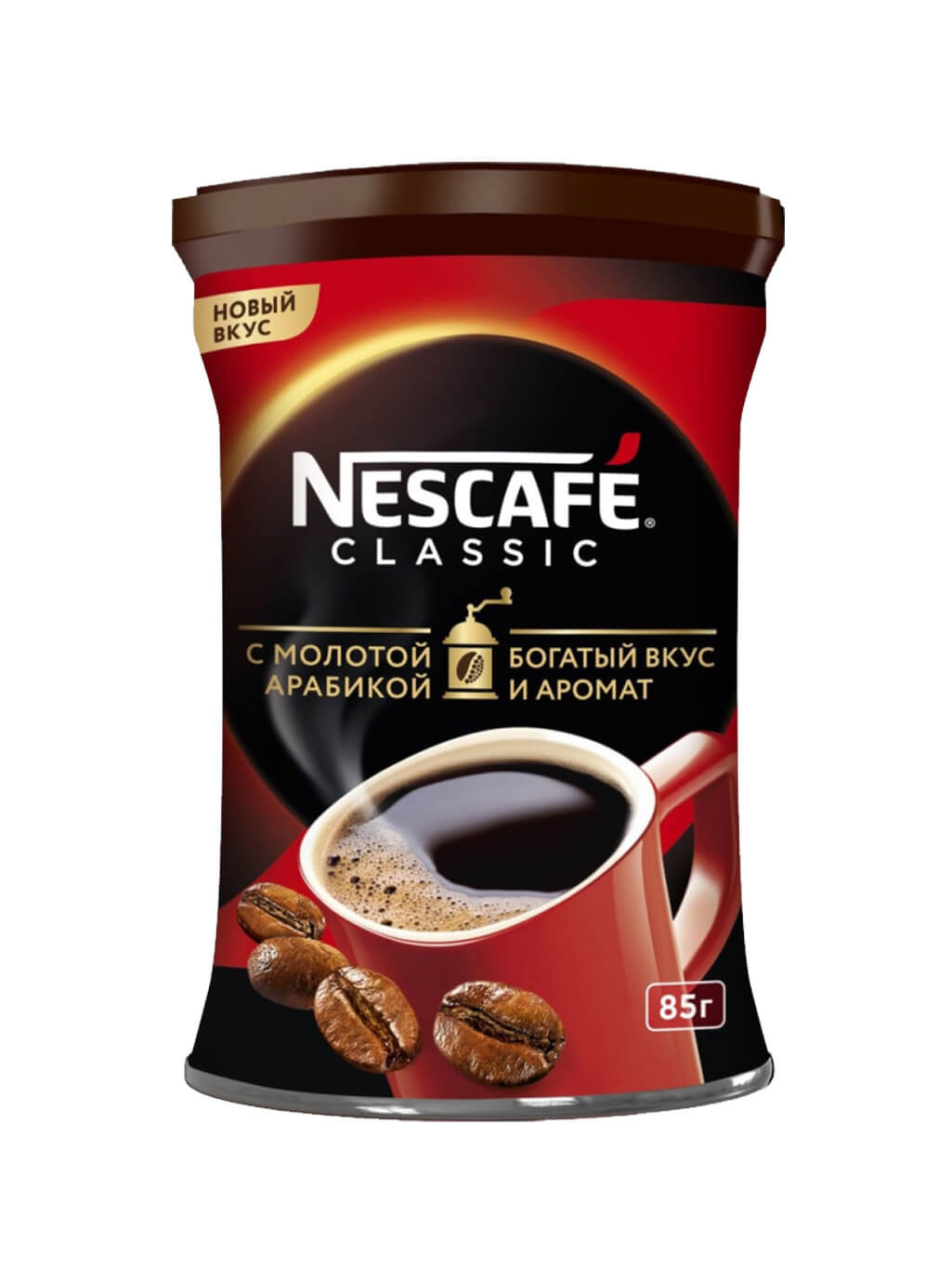 картинка Nescafe Classic Нескафе Классик Кофе растворимый 85 гр жестяная банка