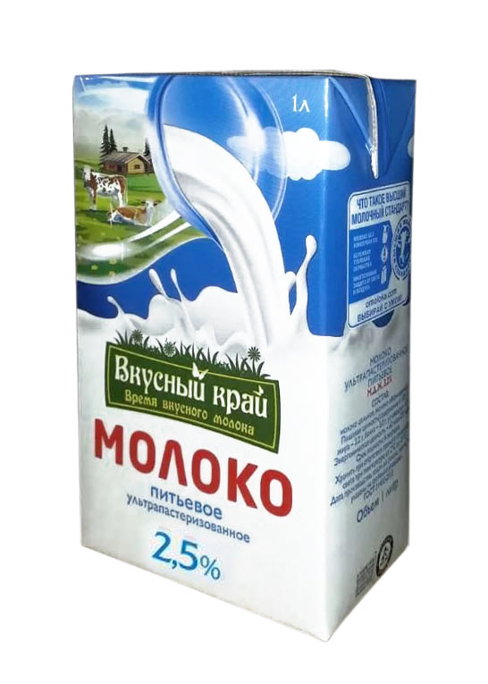 картинка Молоко Вкусный Край 2.5  1 л.