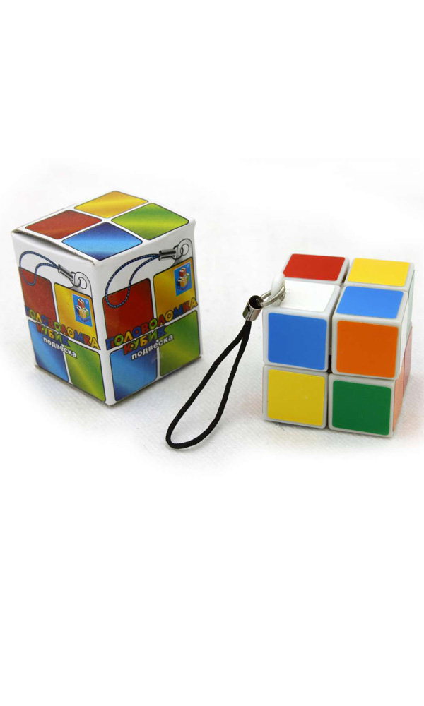 картинка Головоломка кубик 2*2 куб с подвеской 3см кор.
